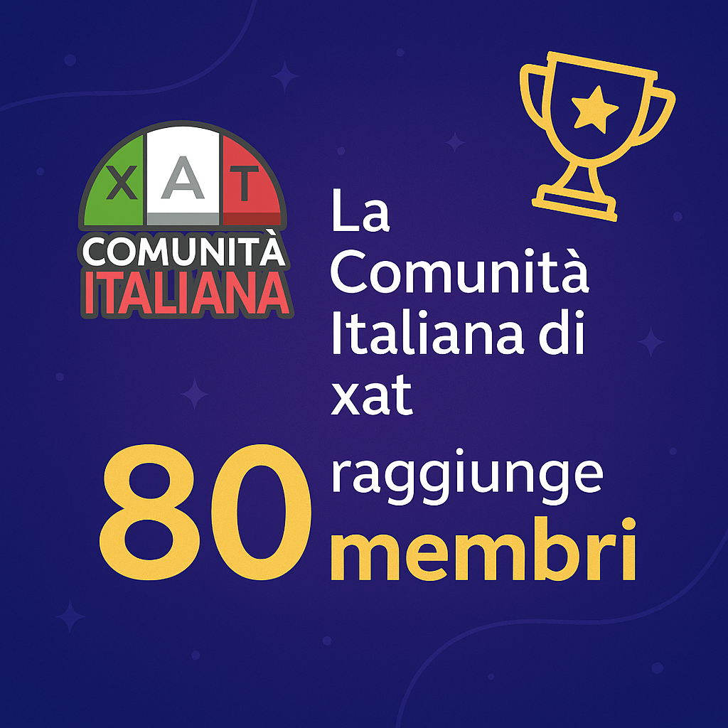 La Comunità Italiana di xat raggiunge 80 membri nel Club ufficiale!